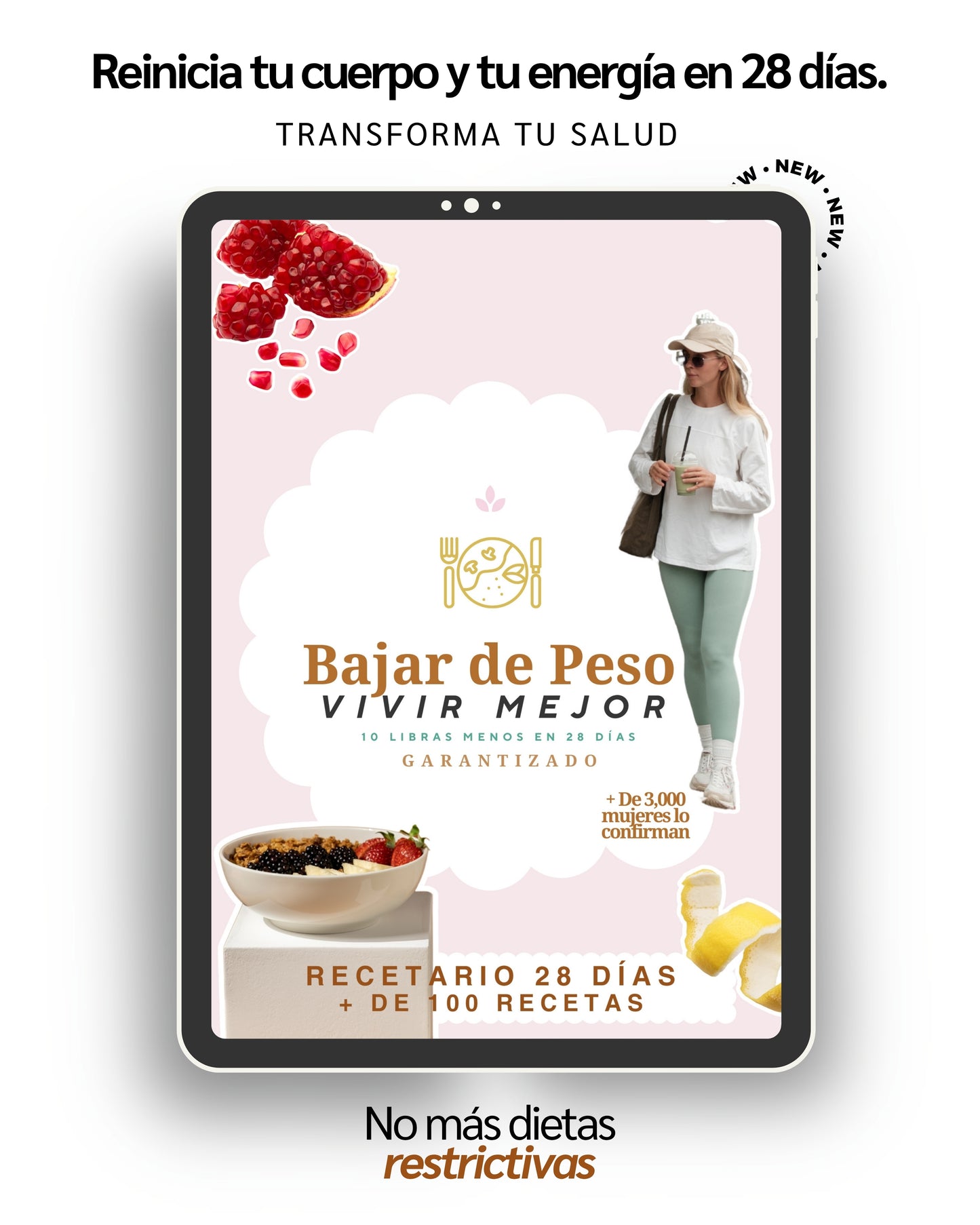 Recetario 28 días / 10 libras menos
