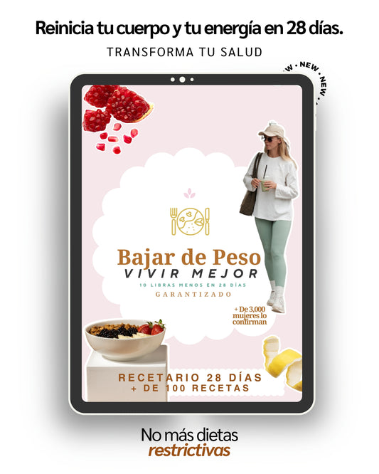 Recetario 28 días / 10 libras menos